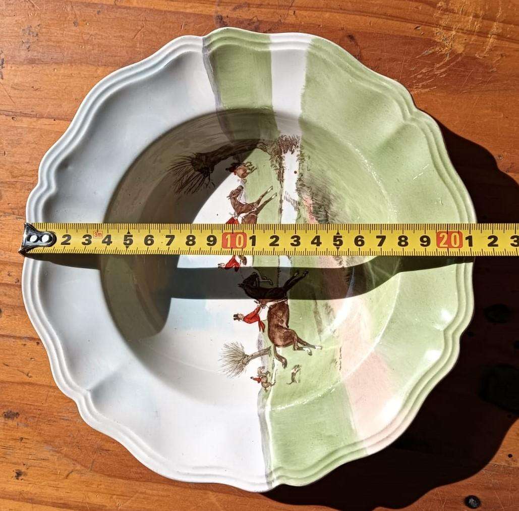 Royal Doulton 1950s The Brook D6326 Fox Hunting Plate  scene by Charles Simpson (1885-1971)