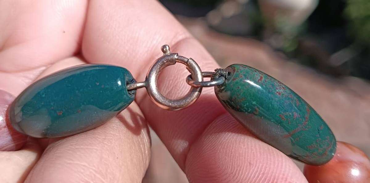 Semi Precious Gemstone Beggars Bead Necklace - 21cm Long