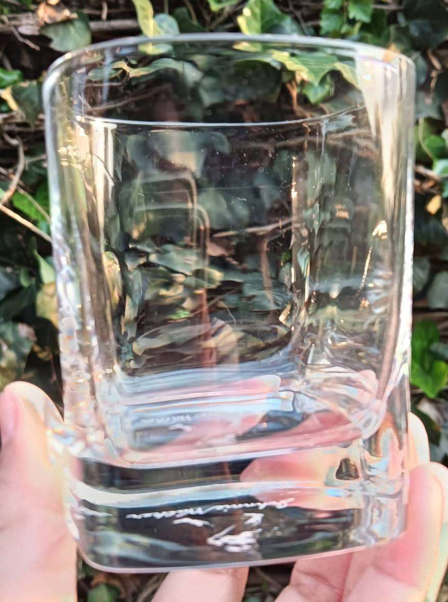 Set of 4 Johnnie Walker Square Whiskey Glasses Heavy Bottomed
