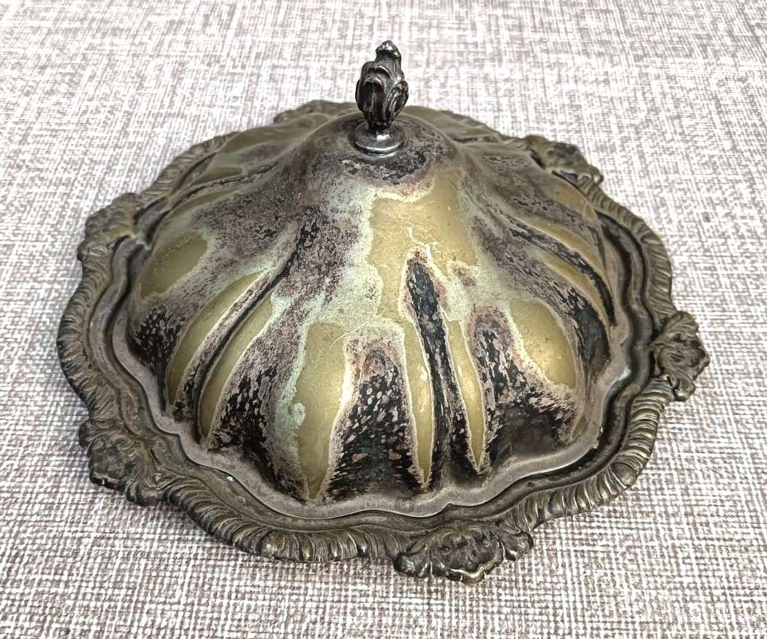 Antique Barker Brothers Birmingham England Unity SPONB Silverplated Lidded Butter Dish