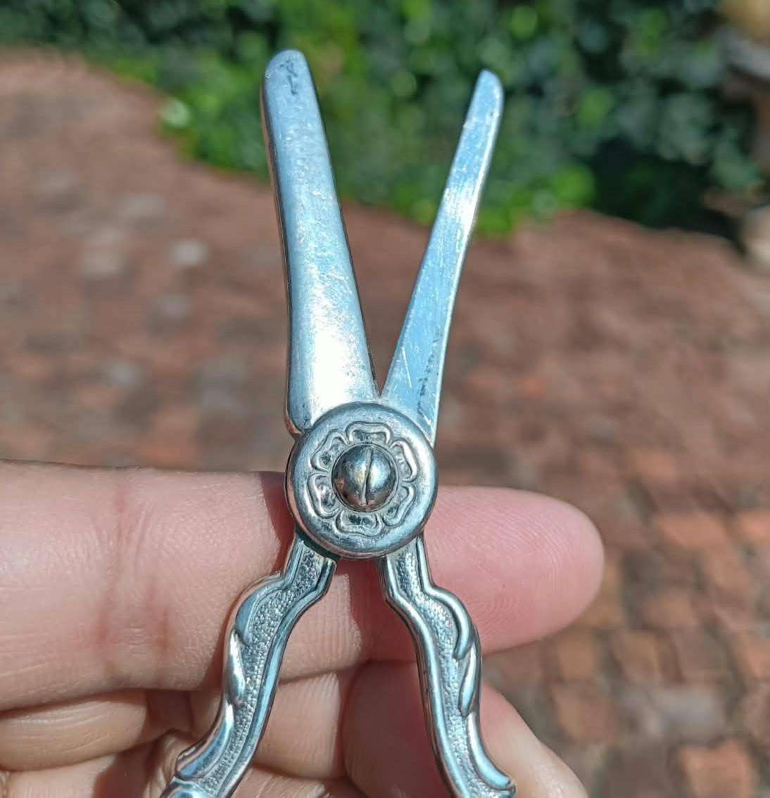 Vintage Swedish Grape Scissors with High Grade Silverplated Mark