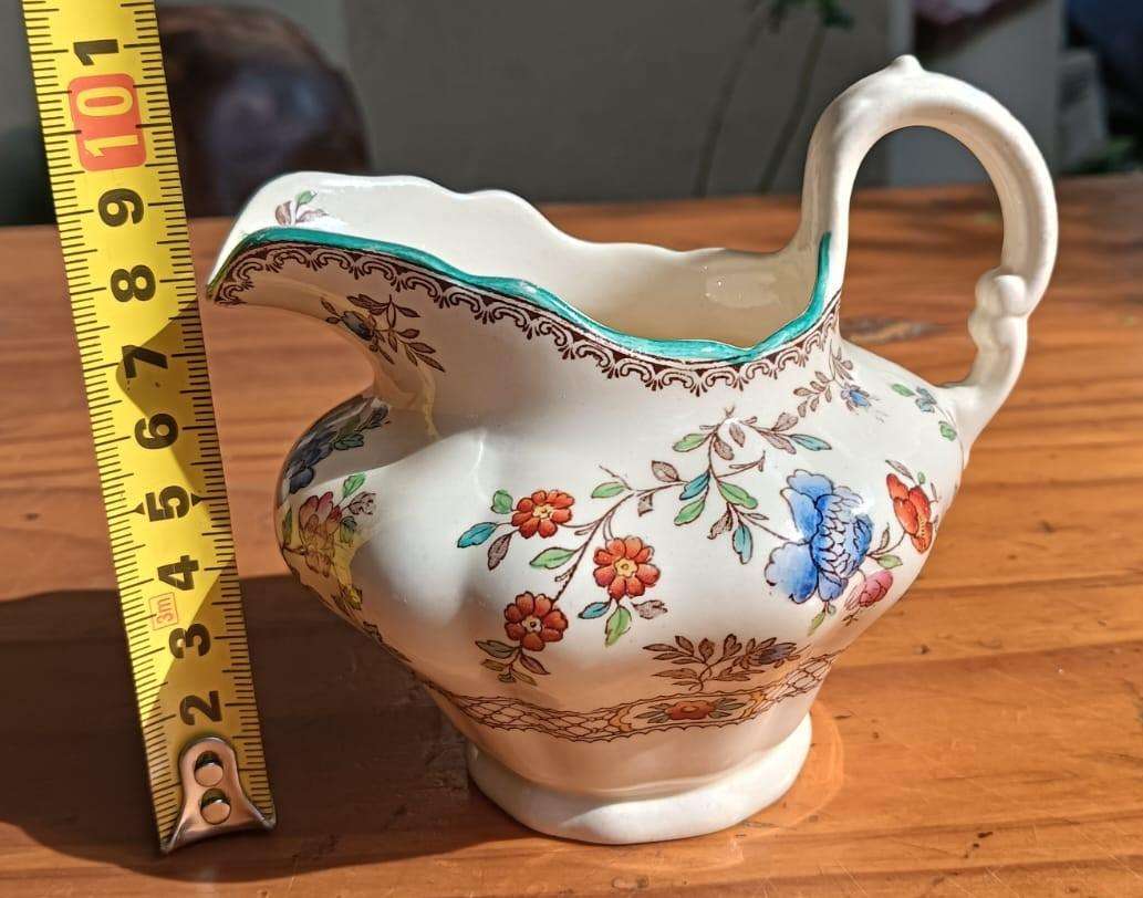 Partly Hand Painted! 1950s Copeland Spode England Audley Pattern Royal Jasmine Glazed Creamer