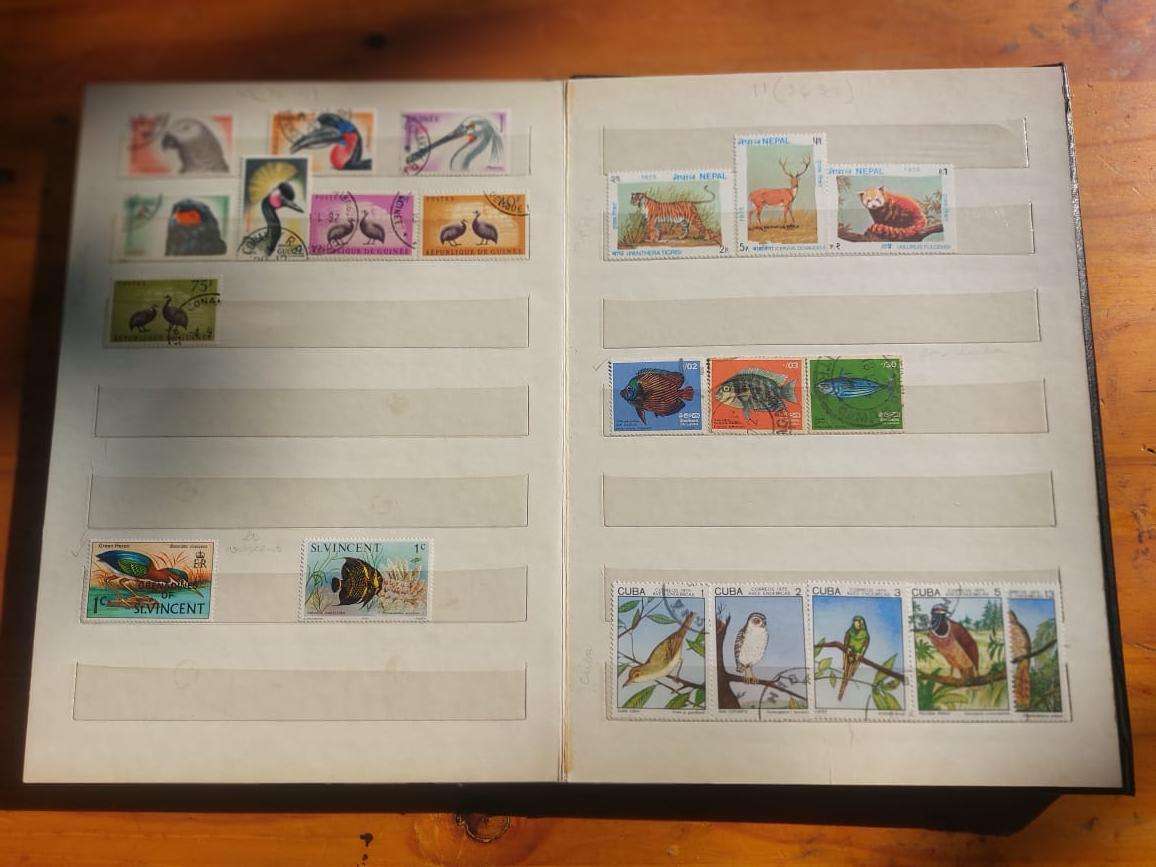 Stamp Album with Black Binding - Vintage 1970s  3rd of 3 Stamp Albums on Auction