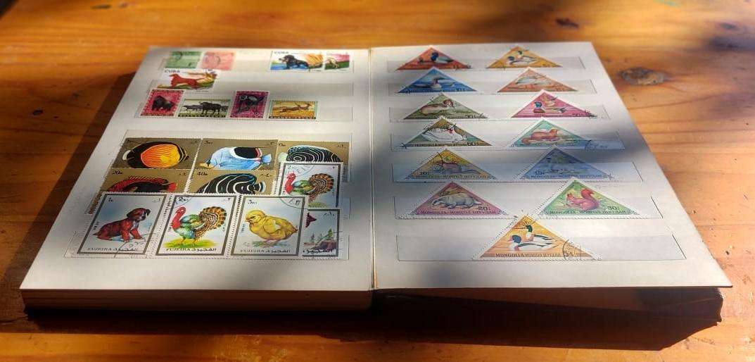 Stamp Album with Black Binding - Vintage 1970s  3rd of 3 Stamp Albums on Auction