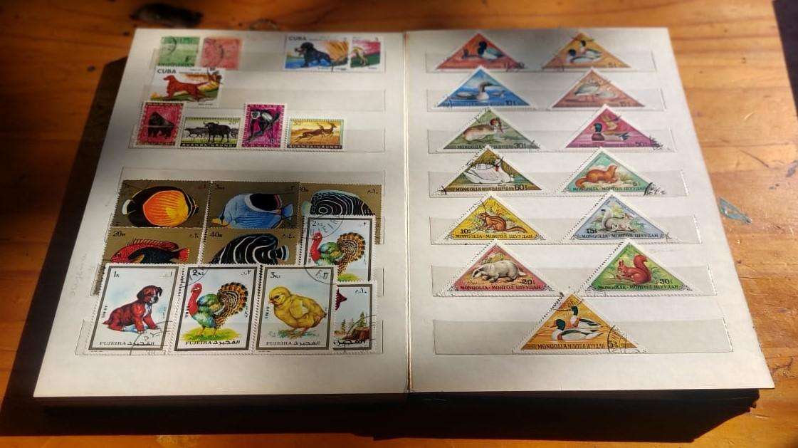 Stamp Album with Black Binding - Vintage 1970s  3rd of 3 Stamp Albums on Auction