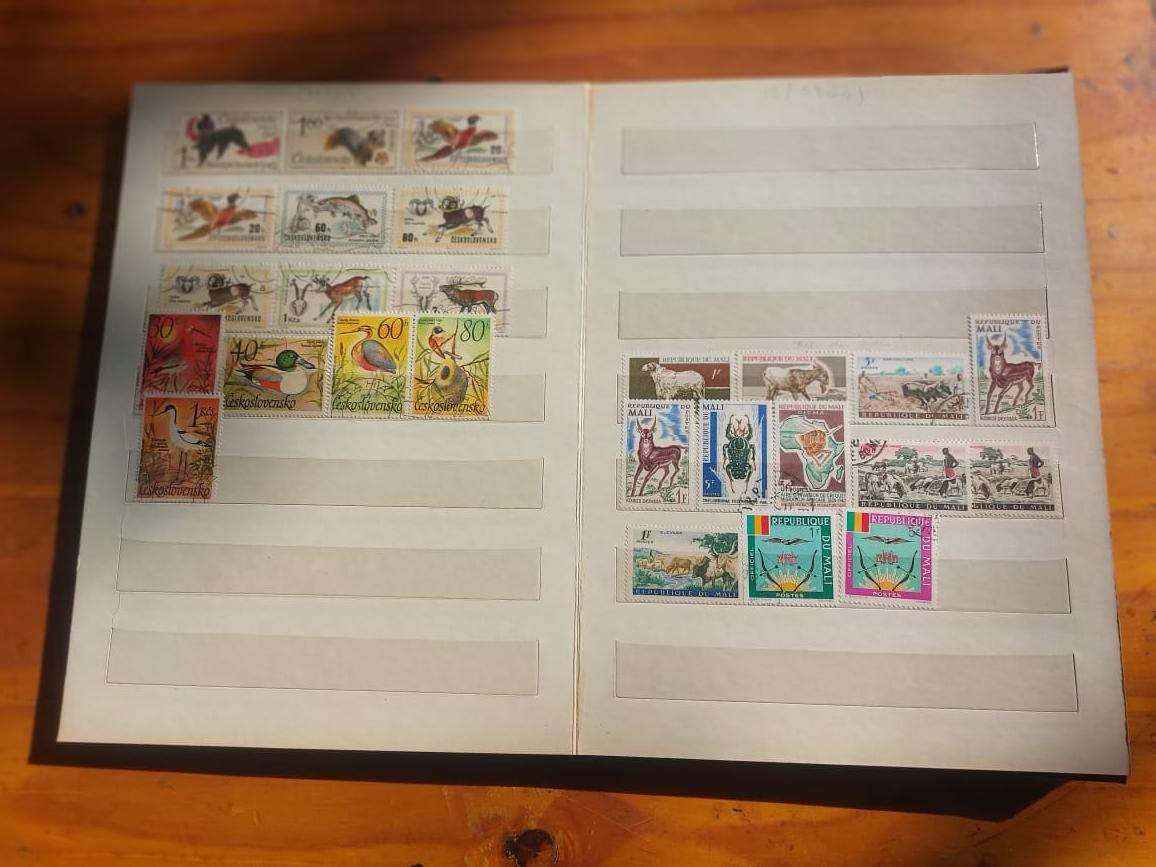 Stamp Album with Black Binding - Vintage 1970s  3rd of 3 Stamp Albums on Auction