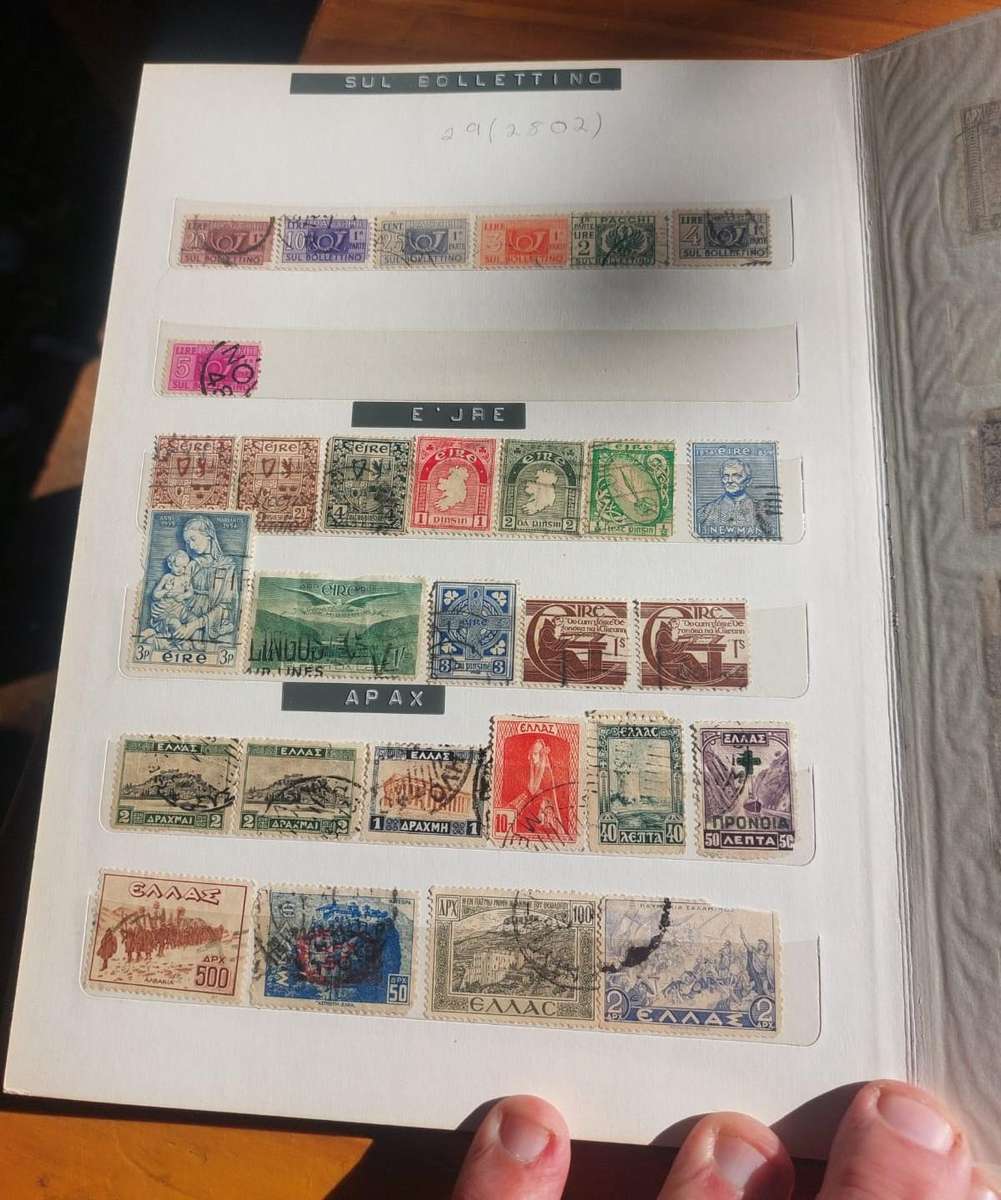 Stamp Album with Red Binding - Vintage 1970s  1st of 3 Stamp Albums on Auction