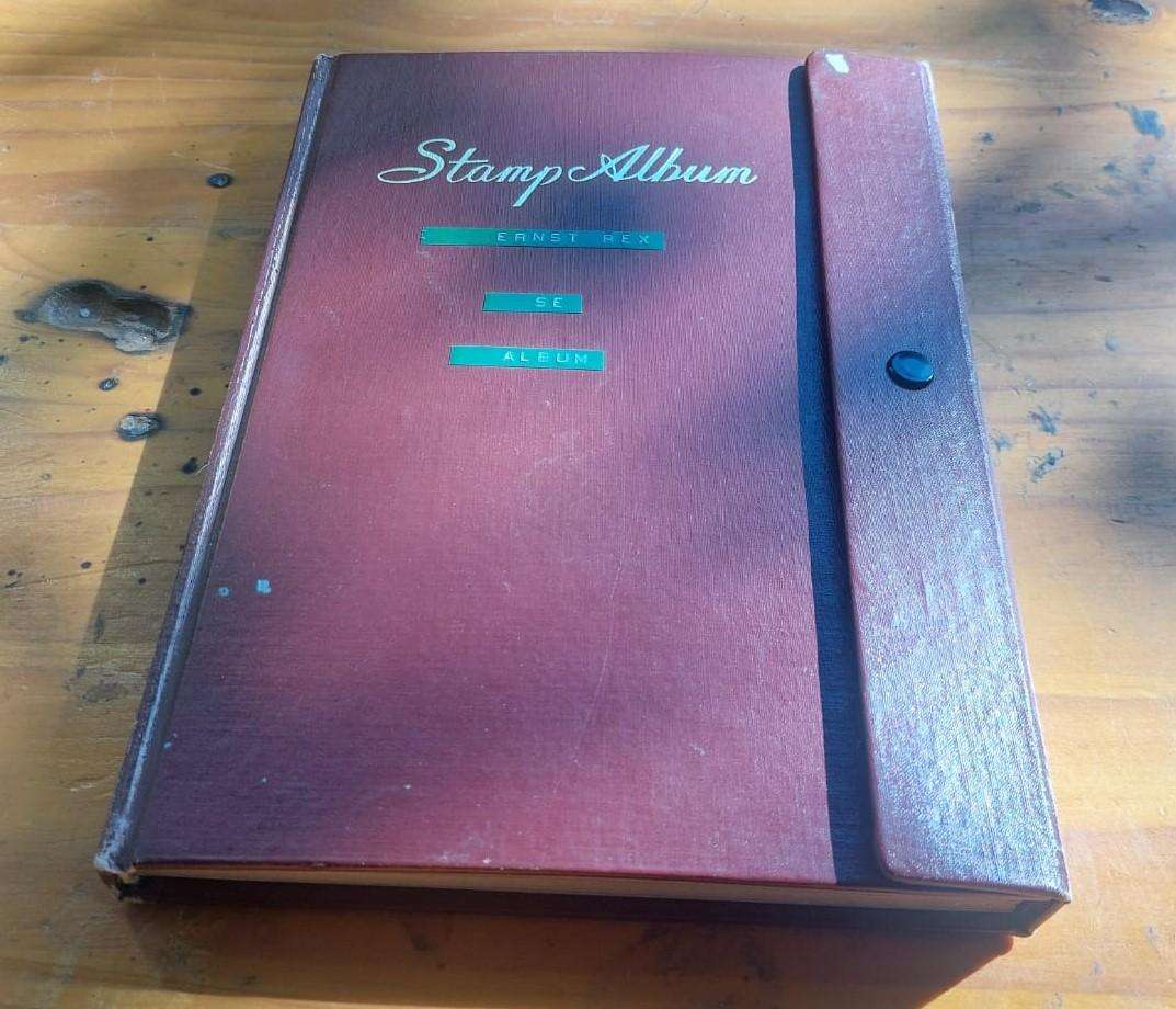 Stamp Album with Red Binding - Vintage 1970s  1st of 3 Stamp Albums on Auction