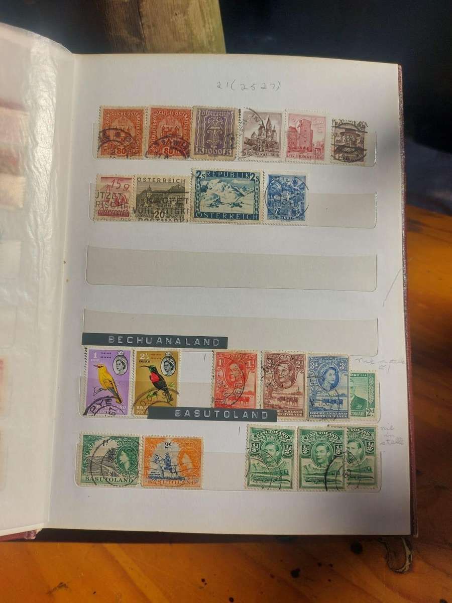 Stamp Album with Red Binding - Vintage 1970s  1st of 3 Stamp Albums on Auction