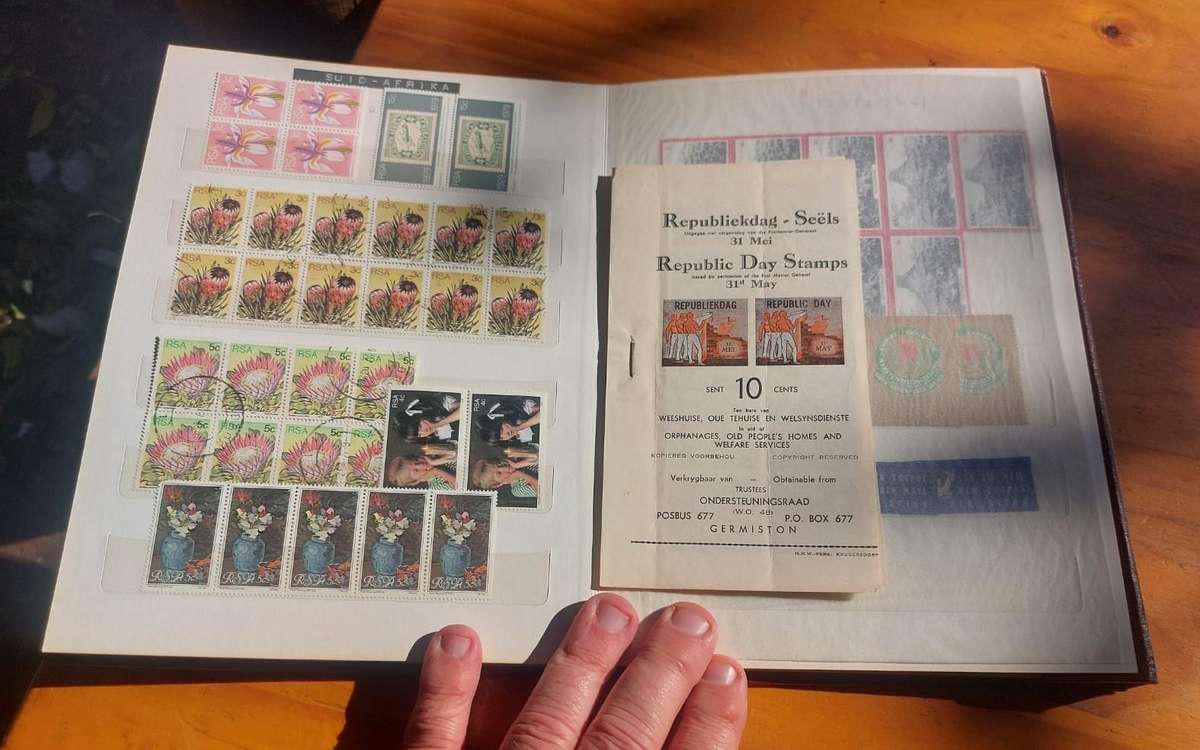Stamp Album with Red Binding - Vintage 1970s  1st of 3 Stamp Albums on Auction