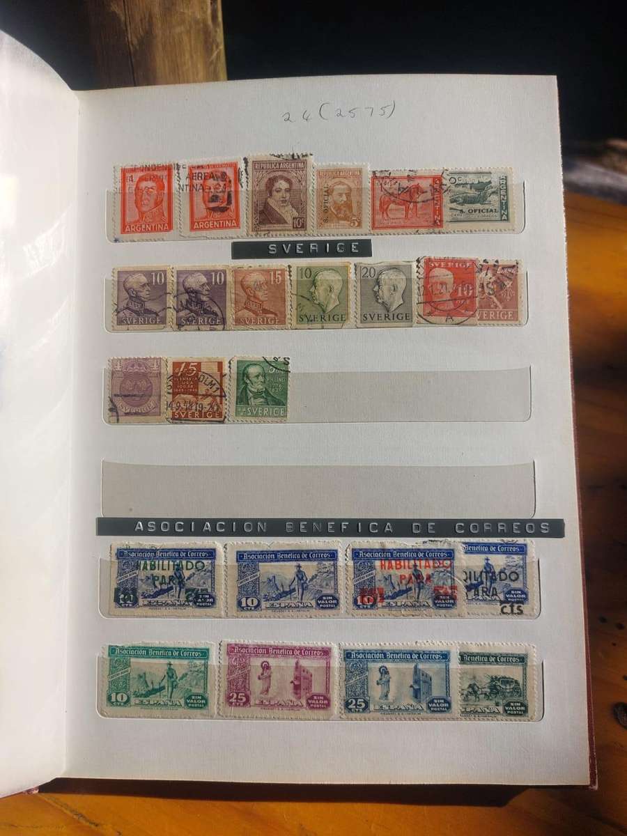 Stamp Album with Red Binding - Vintage 1970s  1st of 3 Stamp Albums on Auction