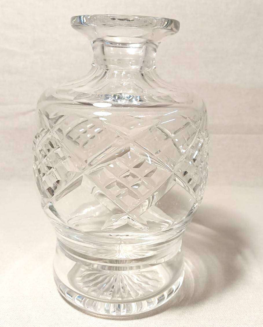 Stuart England (Royal Warrant) Crystal Diamond Cut Decanter Bell Shaped with Acid Etched Mark