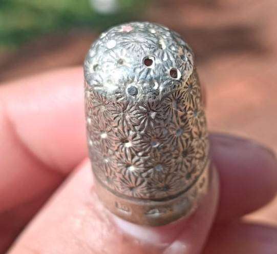 Decorative Sterling Silver Thimble Size 10 Charles Horner 1923 Chester Weight 4.26g
