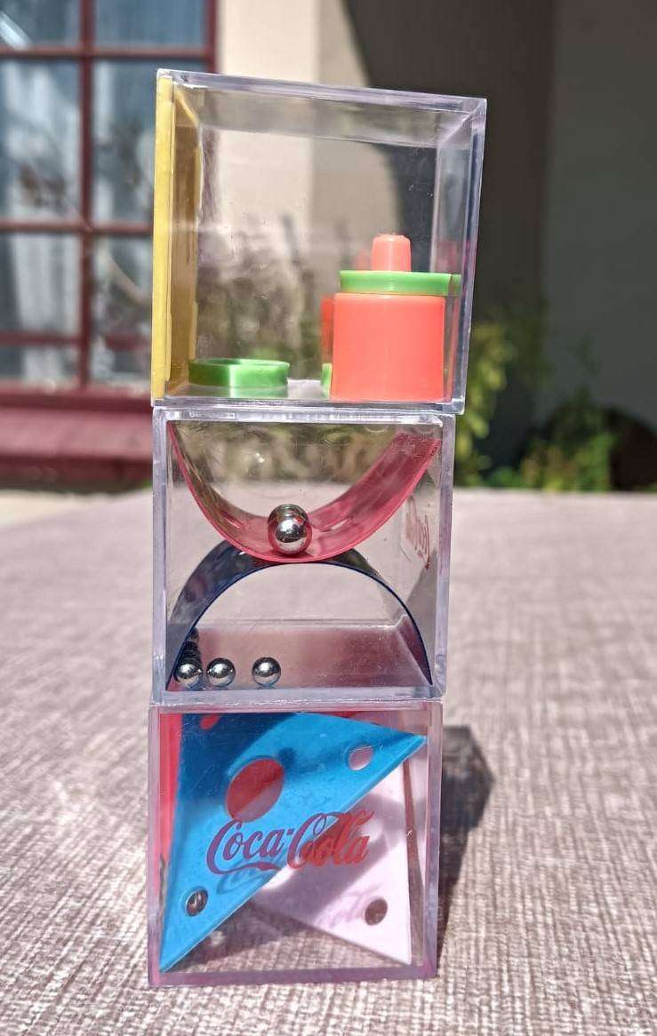 Three Coca-Cola Brain Teazer Games 4cm Cubes