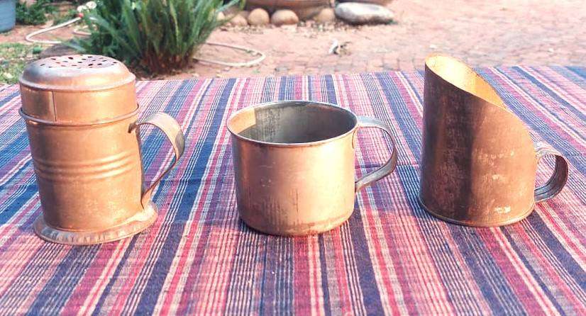 Antique Steel Cup, Scoop and Shaker - Rarely Seen Items Nowadays