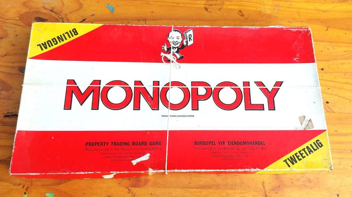 Waddington 1970s Monopoly Eng / Afr Made in SA Red Box Edition Complete