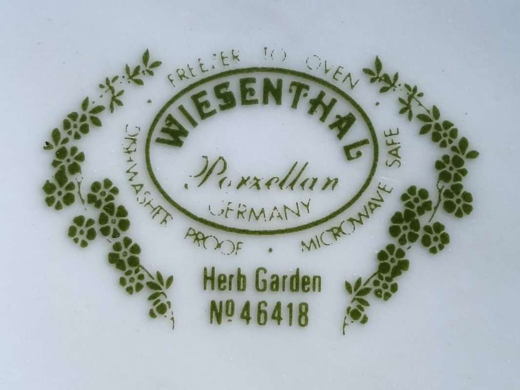 WIESENTHAL GERMANY HERB GARDEN ROSEMARY PORCELAIN CONTAINERS