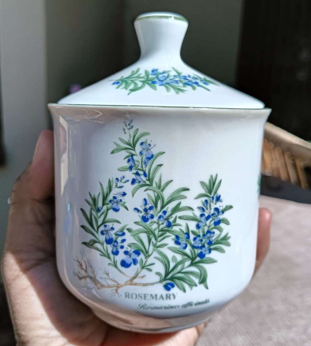 WIESENTHAL GERMANY HERB GARDEN ROSEMARY PORCELAIN CONTAINERS