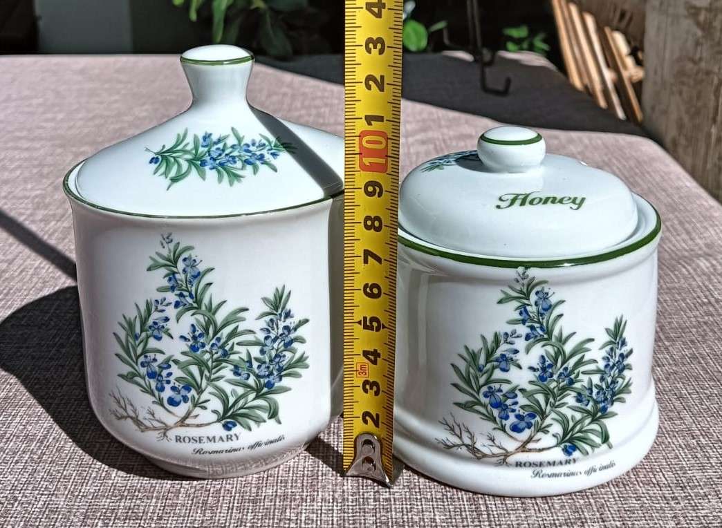 WIESENTHAL GERMANY HERB GARDEN ROSEMARY PORCELAIN CONTAINERS