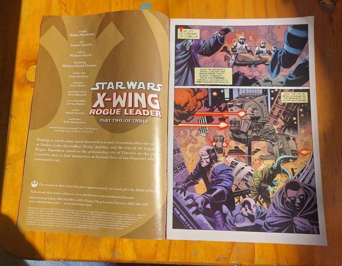 Star Wars Dark Horse 2005 X-Wing Rogue Leader Comic Series Complete No 1 to 3 In Excellent Condition