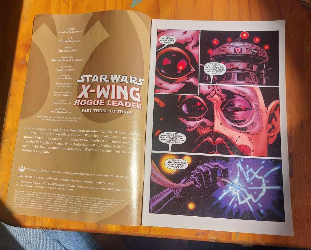 Star Wars Dark Horse 2005 X-Wing Rogue Leader Comic Series Complete No 1 to 3 In Excellent Condition