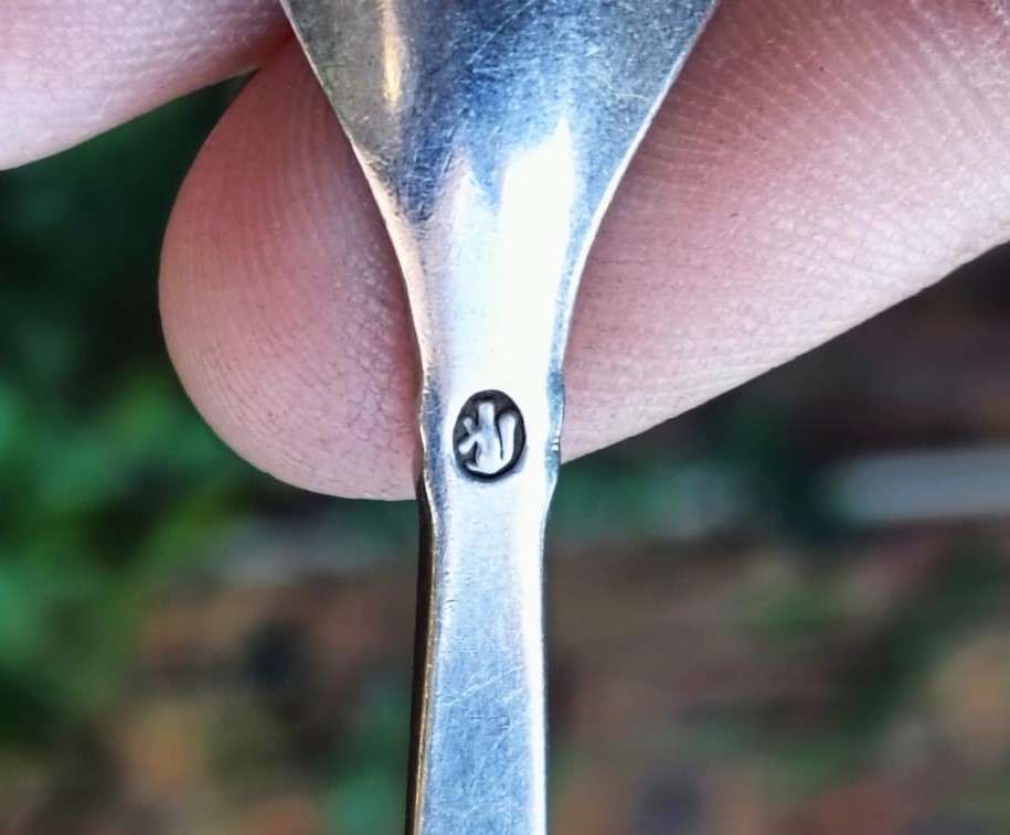 Enamelled Dutch Voorschoten Silverplated Spoons Vintage Mid Twentieth Century