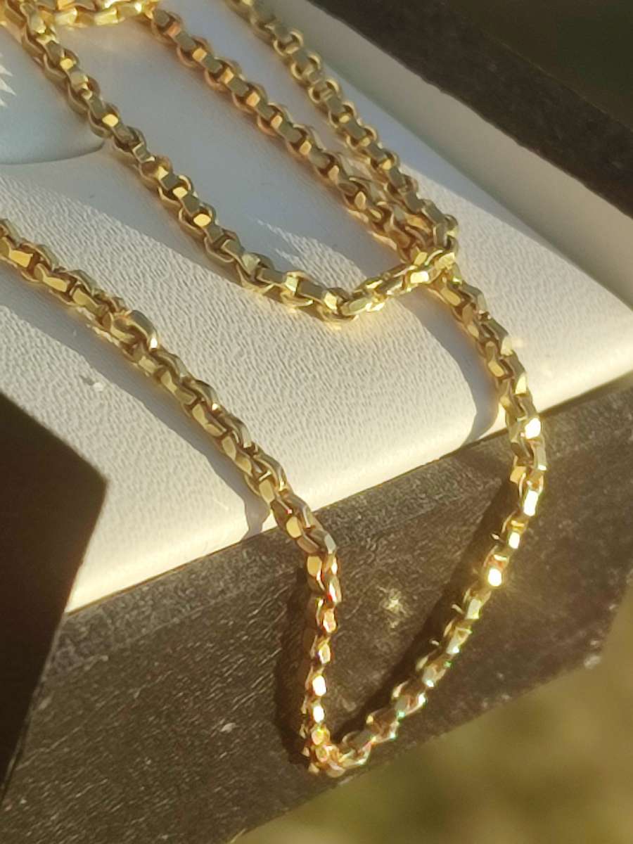 Vintage 9ct Gold Unusual Strong Link Chain