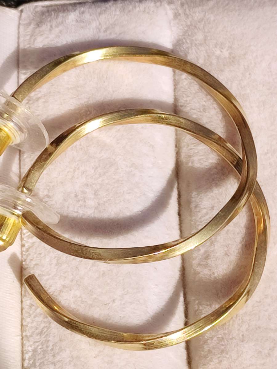 9ct Gold Twist Hoop Earrings