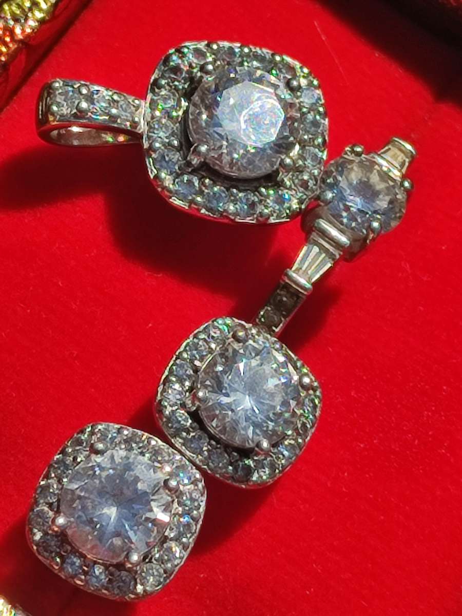 Sterling Designer Full Jewel Set