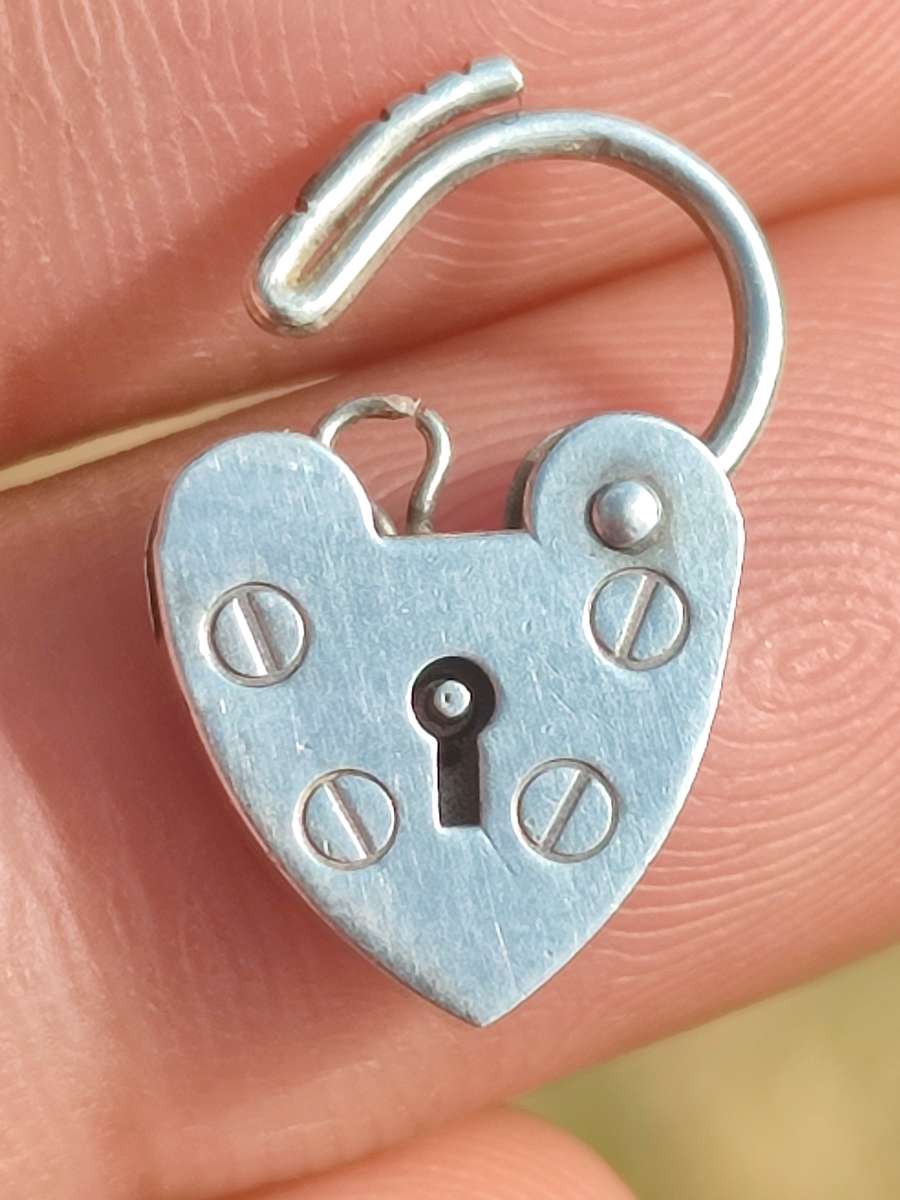 British Hallmarked Sterling Padlock Charm