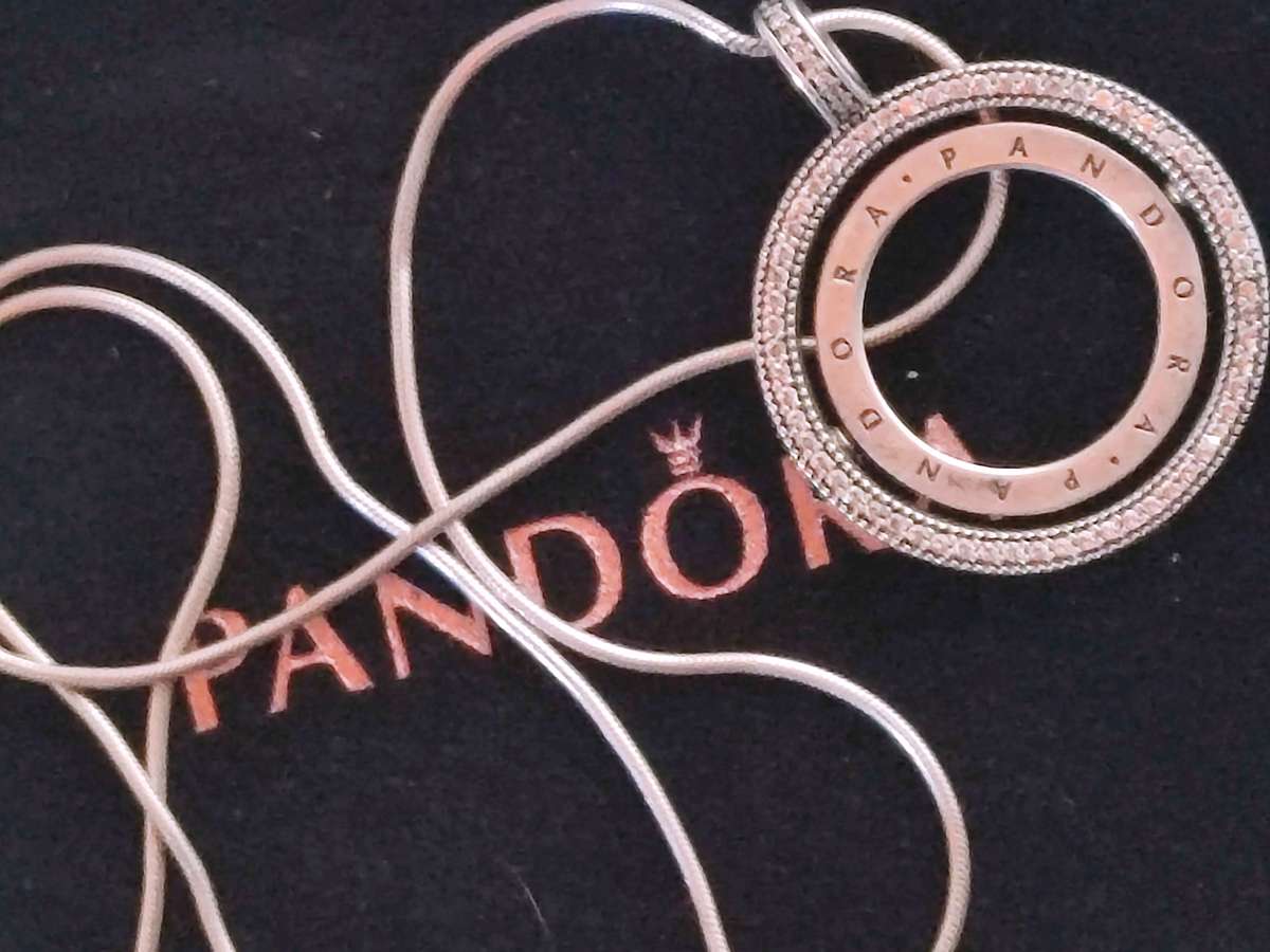 Pandora Hearts Circle Pendant Necklace