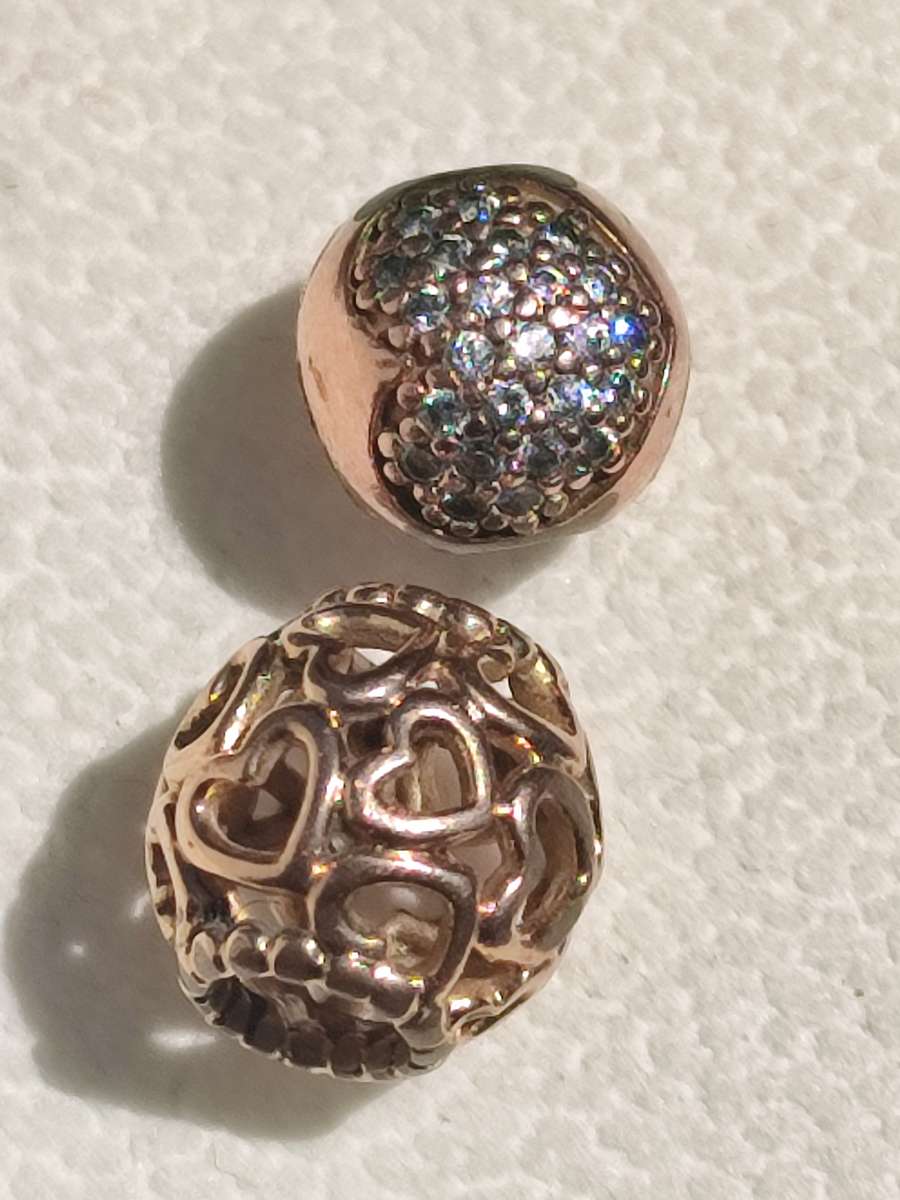 2 Pandora Rose Gold Charms