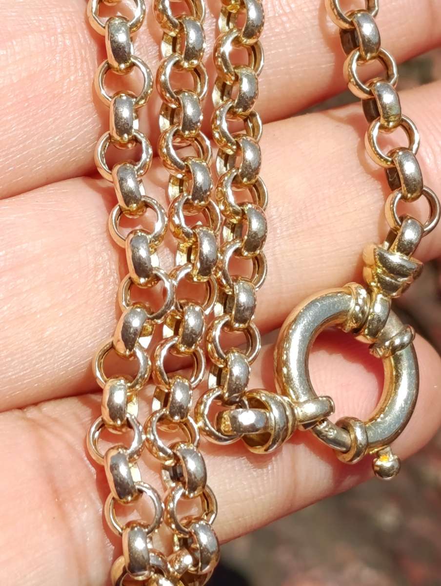 9ct Gold Rolo Belcher Necklace