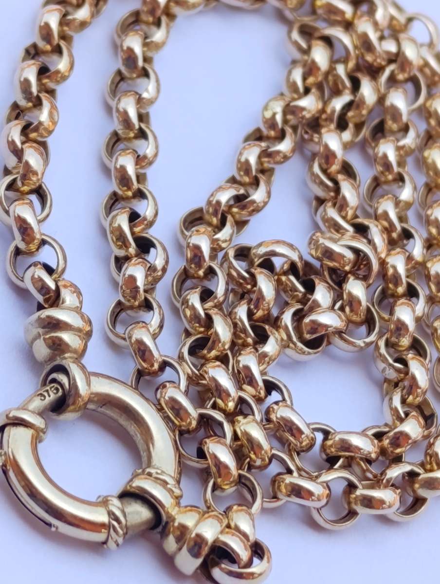 9ct Gold Rolo Belcher Necklace