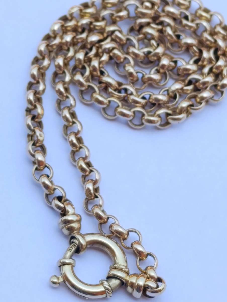 9ct Gold Rolo Belcher Necklace