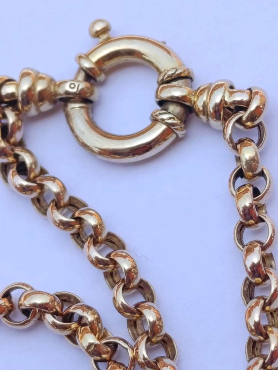 9ct Gold Rolo Belcher Necklace