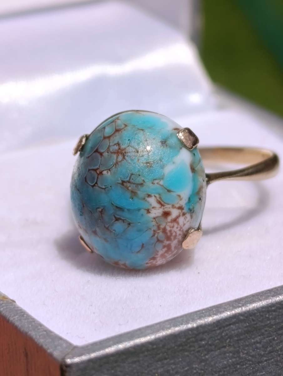 9ct Gold Vintage Turquoise Ring