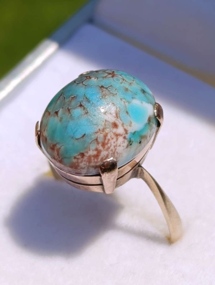 9ct Gold Vintage Turquoise Ring