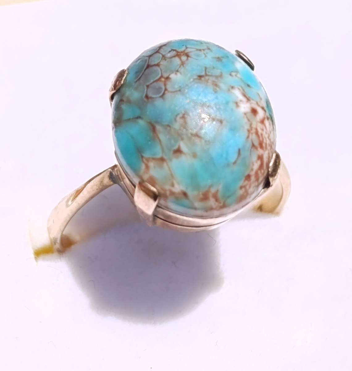 9ct Gold Vintage Turquoise Ring