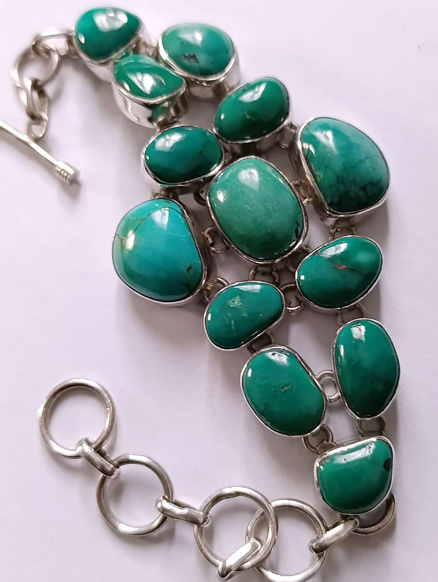 Sterling Vintage Turquoise Bracelet