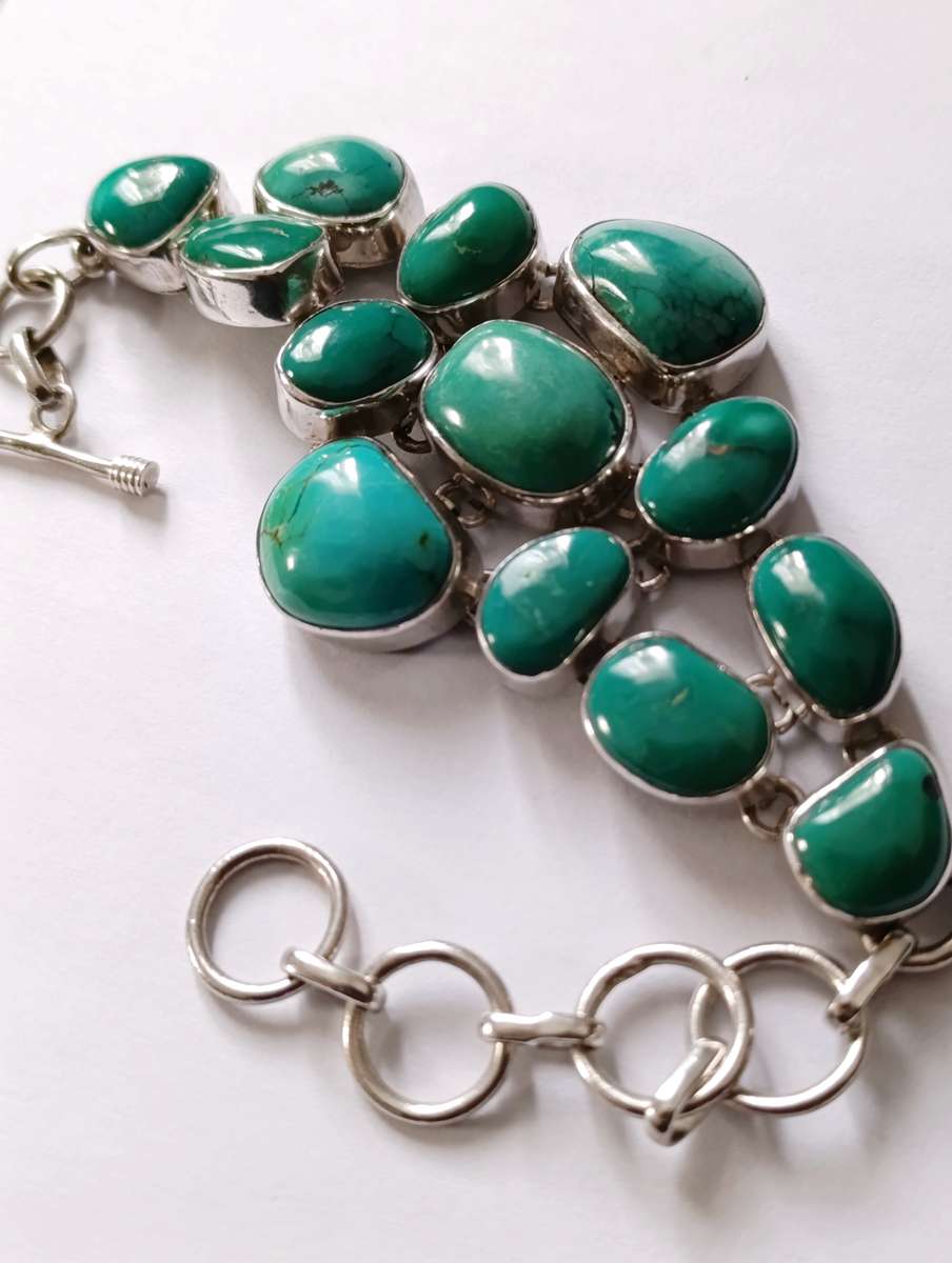 Sterling Vintage Turquoise Bracelet