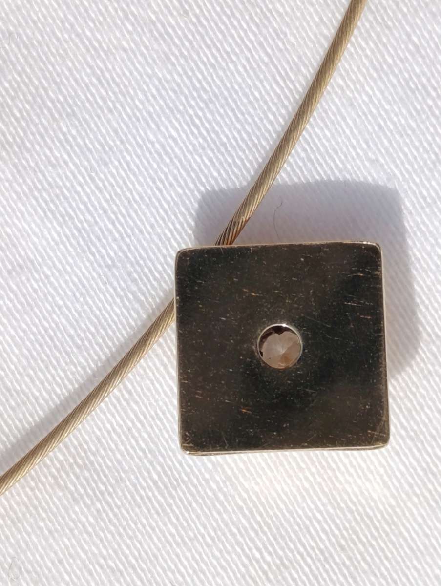 Antique 9ct Gold Diamond Cable Necklace