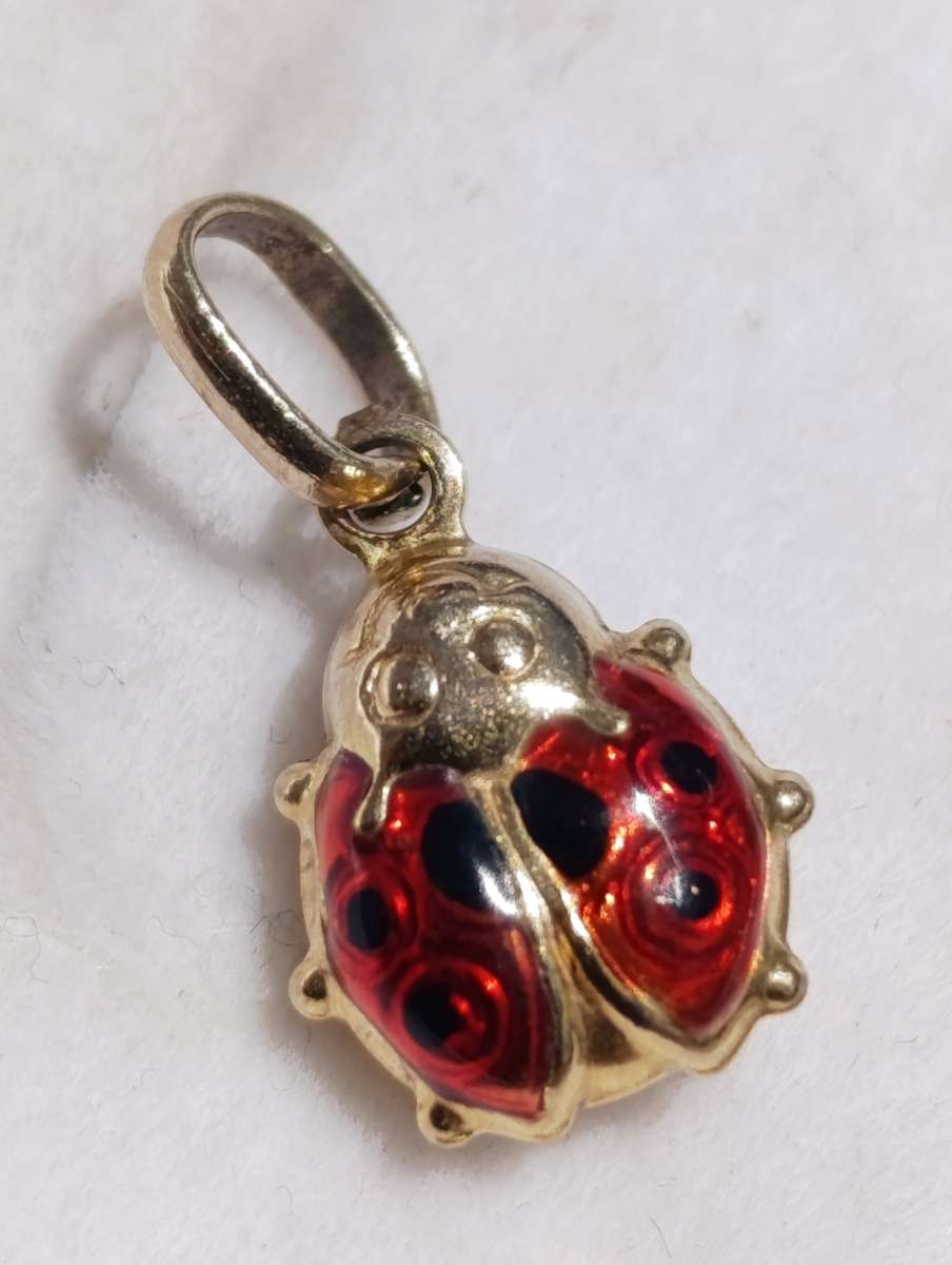 Rare 9ct Gold Ladybug Pendant/ Charm