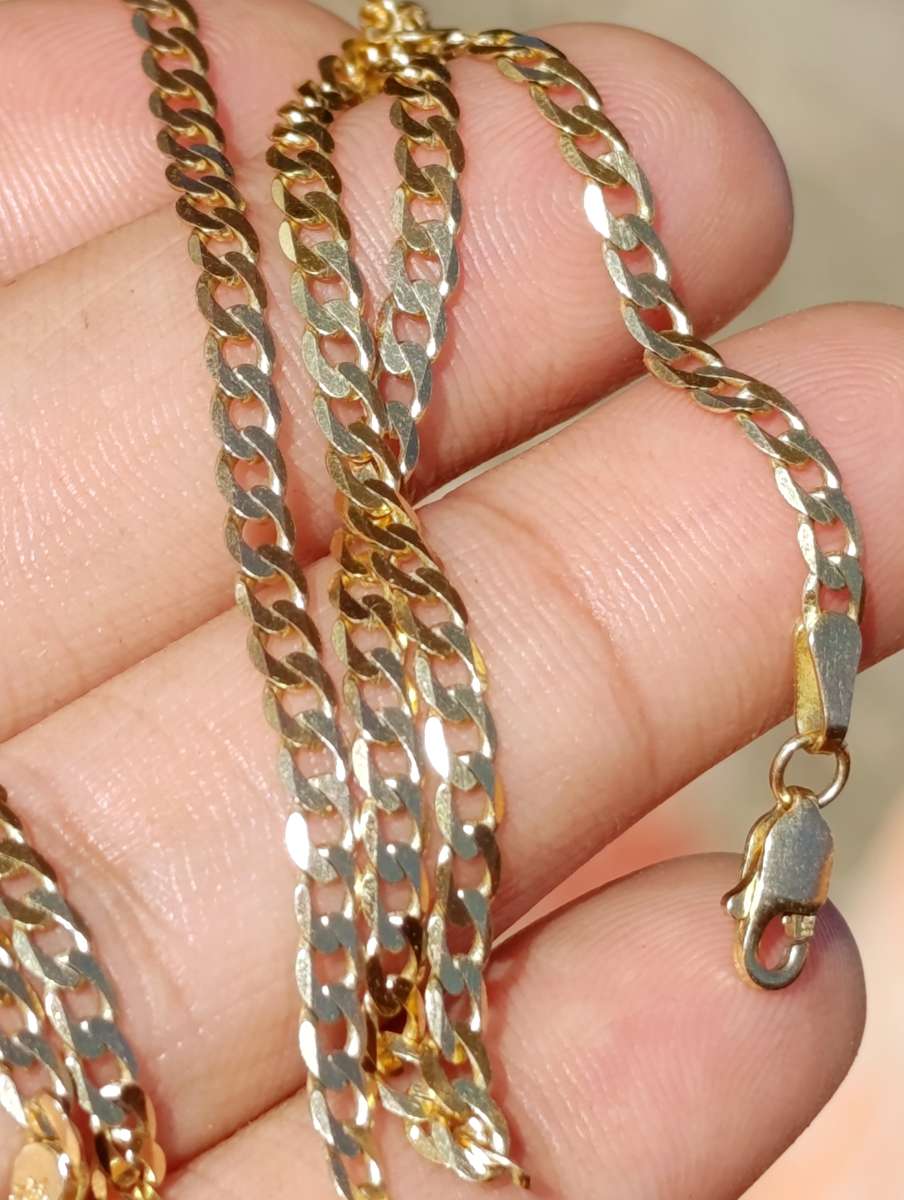 9ct Gold 3MM Flat Link Chain
