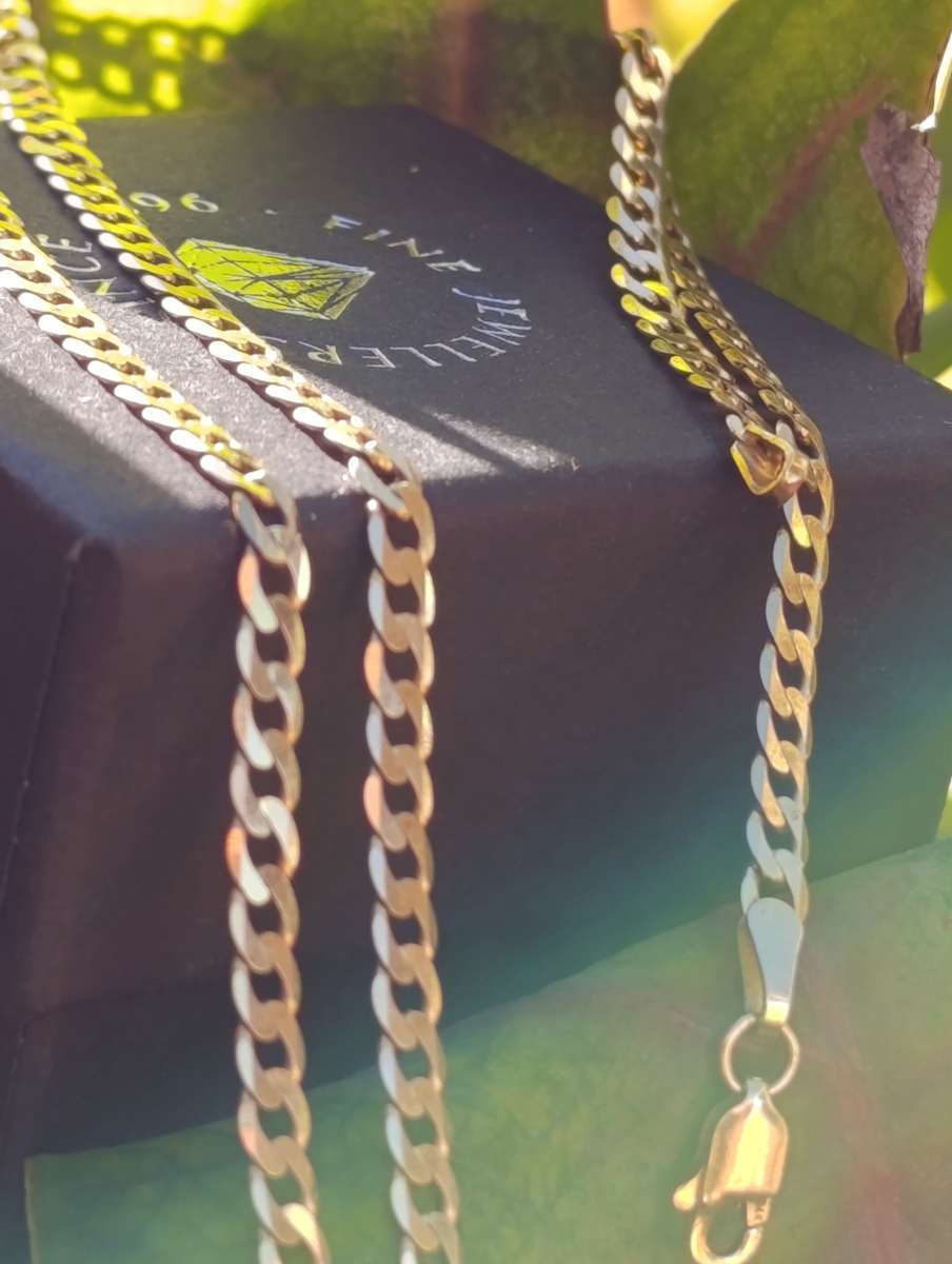 9ct Gold 3MM Flat Link Chain