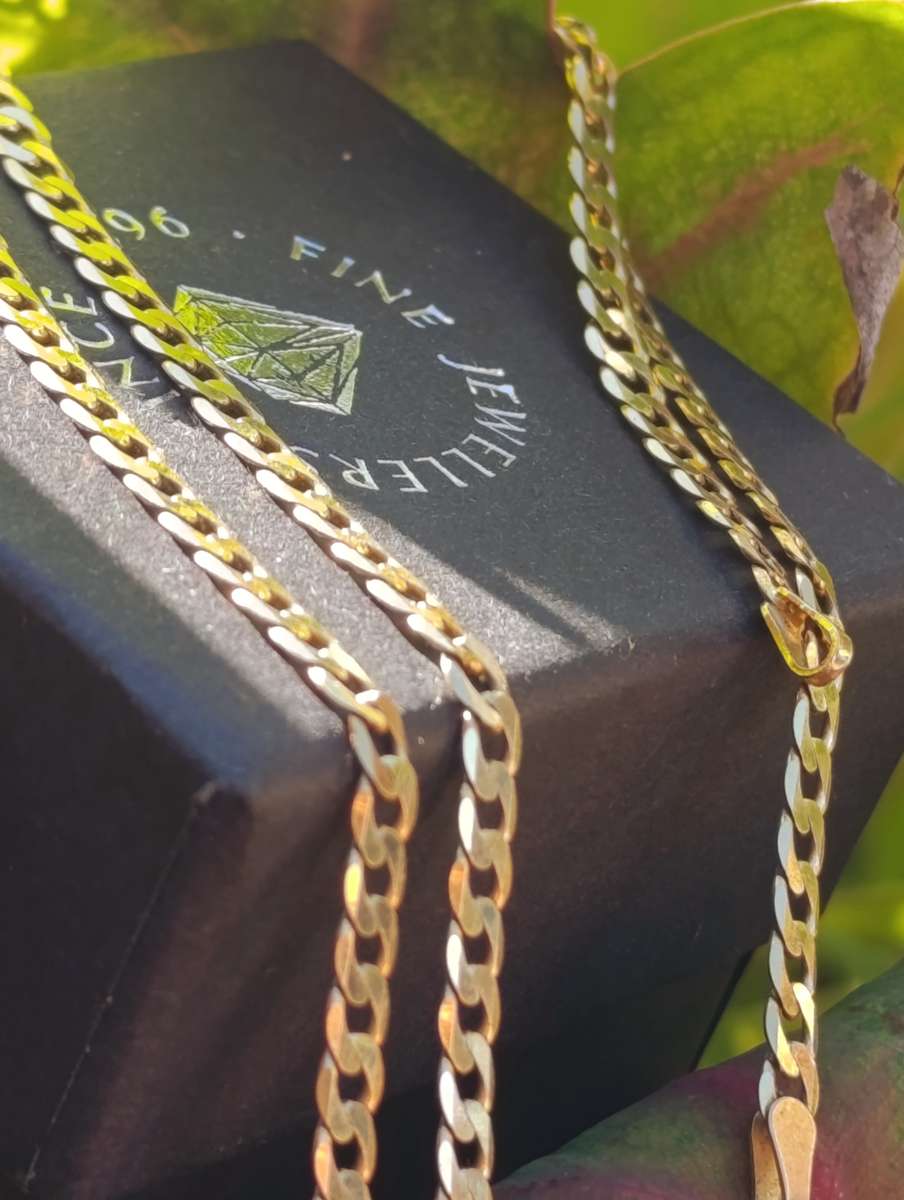 9ct Gold 3MM Flat Link Chain