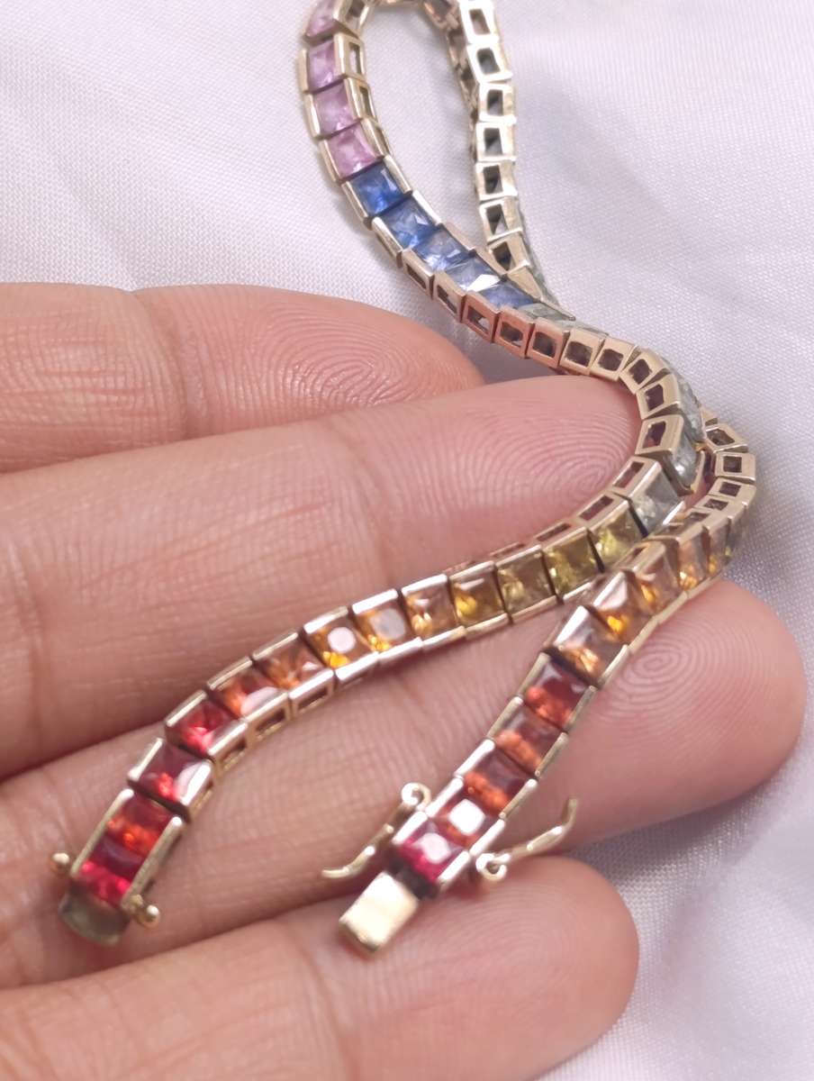 Rare Estate Find 14K Sapphire Bracelet