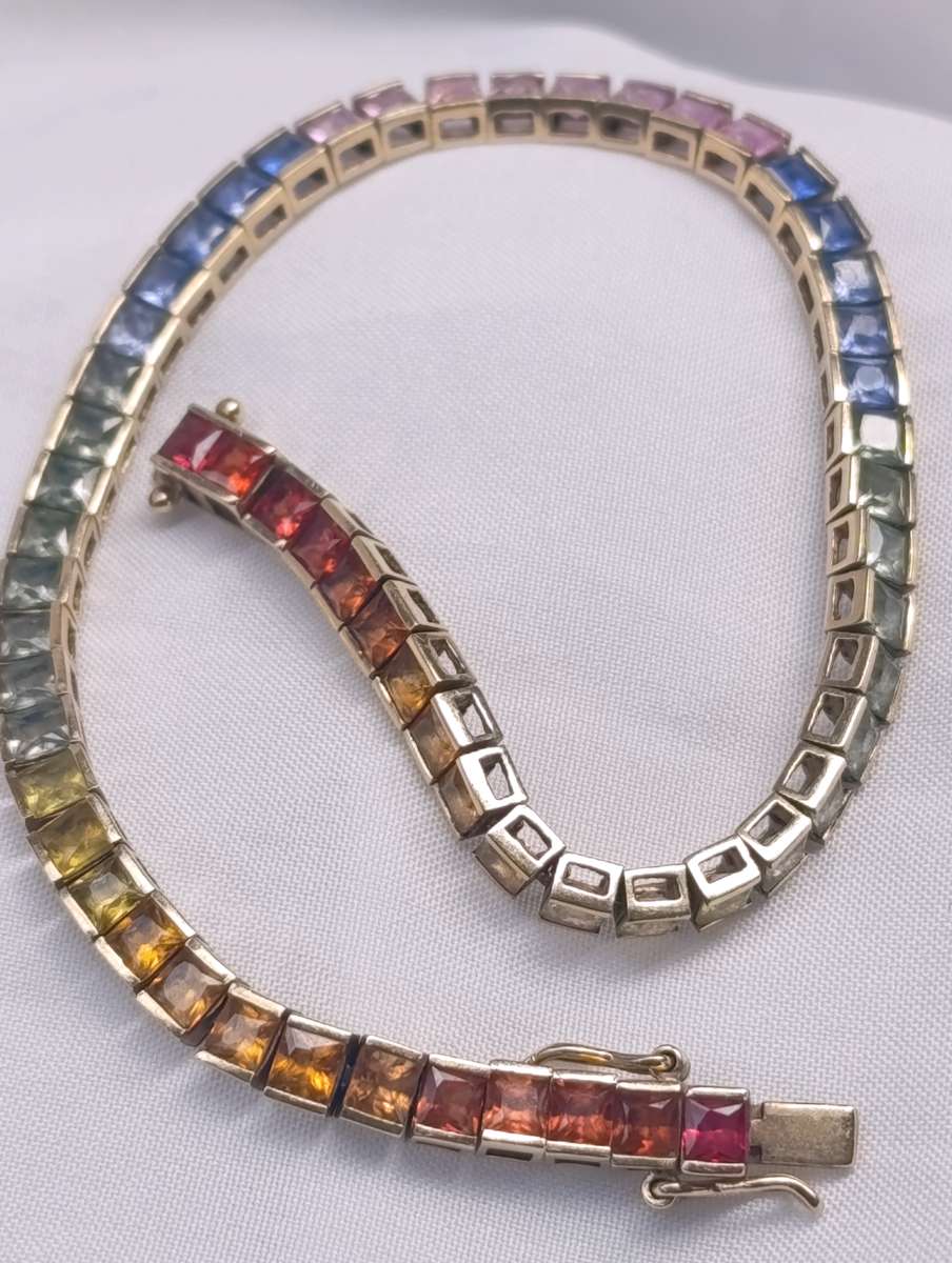 Rare Estate Find 14K Sapphire Bracelet