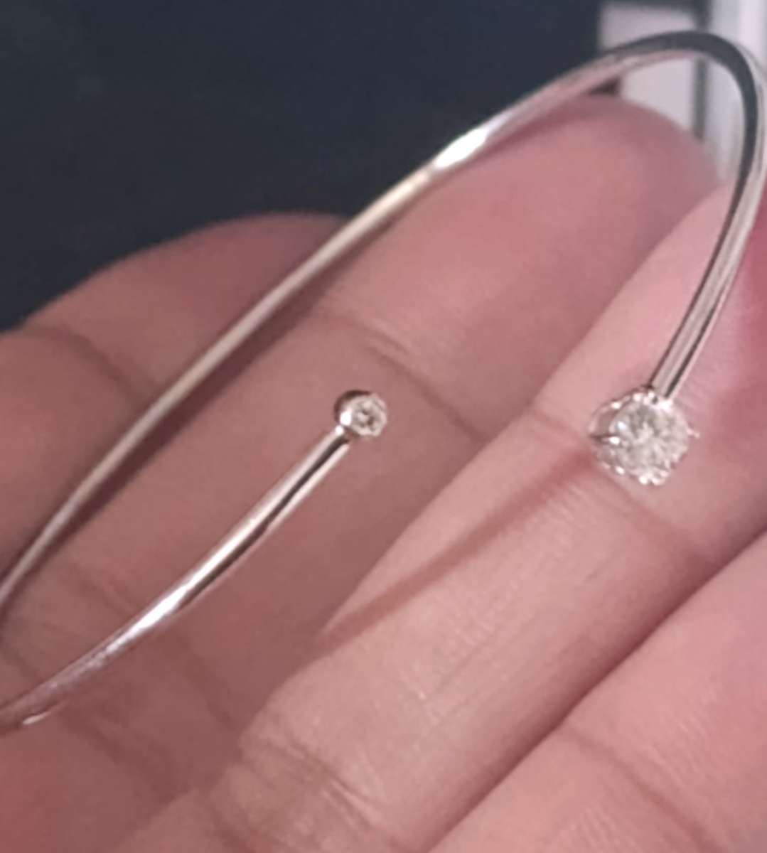 18CT Diamond LePage Original Open Bangle