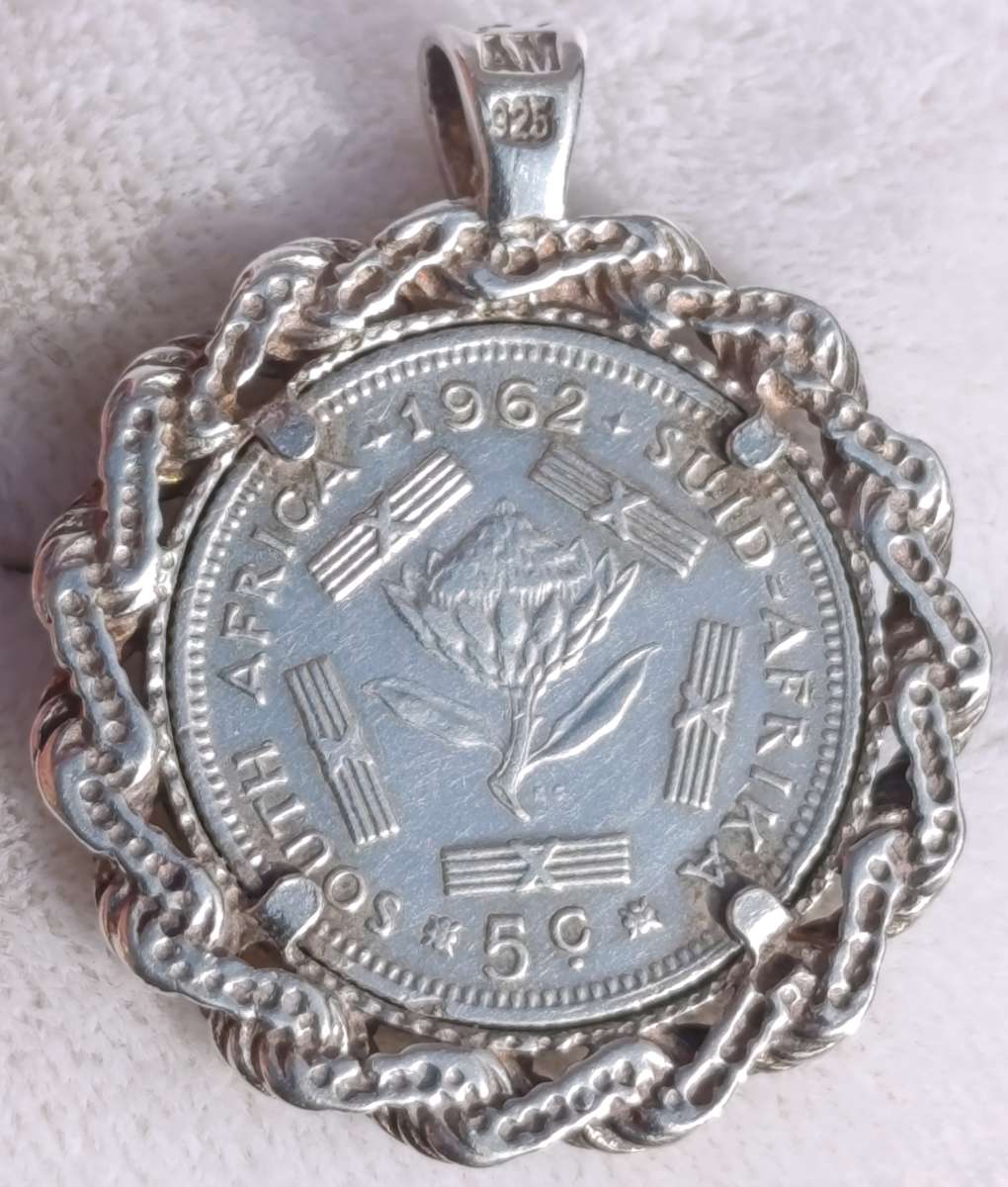 Sterling Silver 1962 Coin Pendant